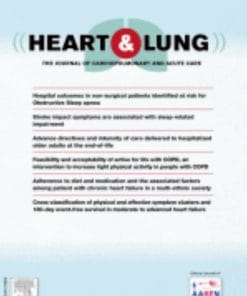 Heart & Lung: The Journal of Cardiopulmonary and Acute Care: Volume 49 (Issue 1 to Issue 6) 2020 PDF