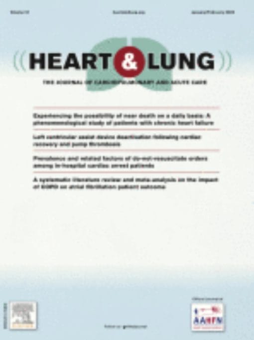 Heart & Lung: The Journal of Cardiopulmonary and Acute Care: Volume 51 to Volume 56 2022 PDF