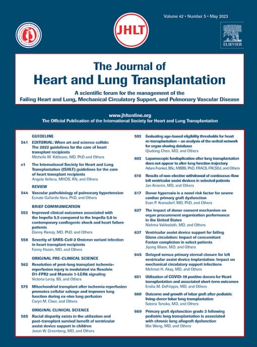 The Journal of Heart and Lung Transplantation: Volume 39 (Issue 1 to Issue 12) 2020 PDF