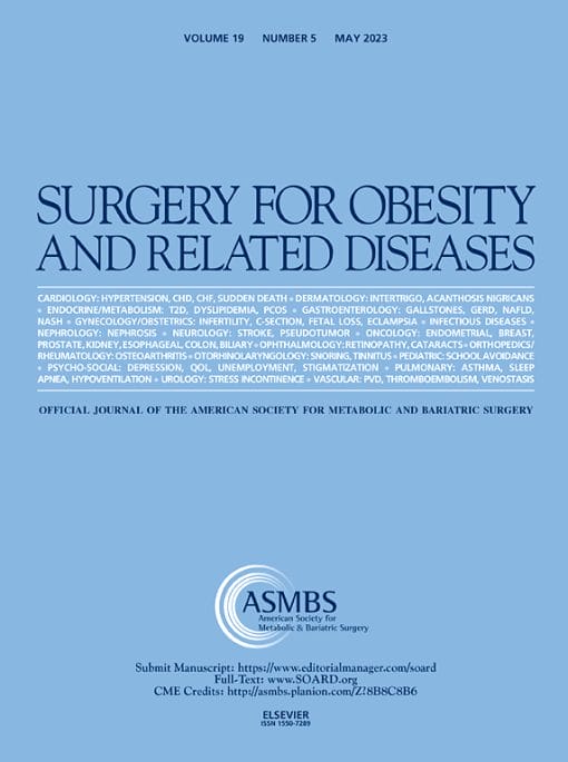 Surgery for Obesity and Related Diseases: Volume 16 (Issue 1 to Issue 12) 2020 PDF