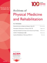 Archives of Physical Medicine and Rehabilitation: Volume 101 (Issue 1 to Issue 12) 2020 PDF