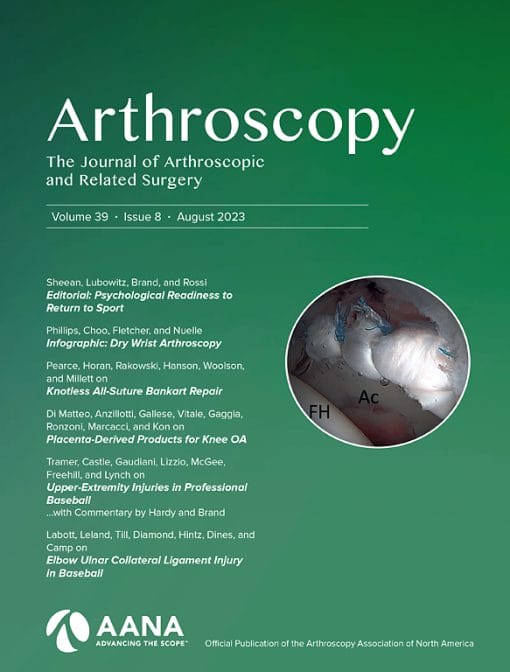 Arthroscopy: The Journal of Arthroscopic & Related Surgery: Volume 39 (Issue 1 to Issue 12) 2023 PDF