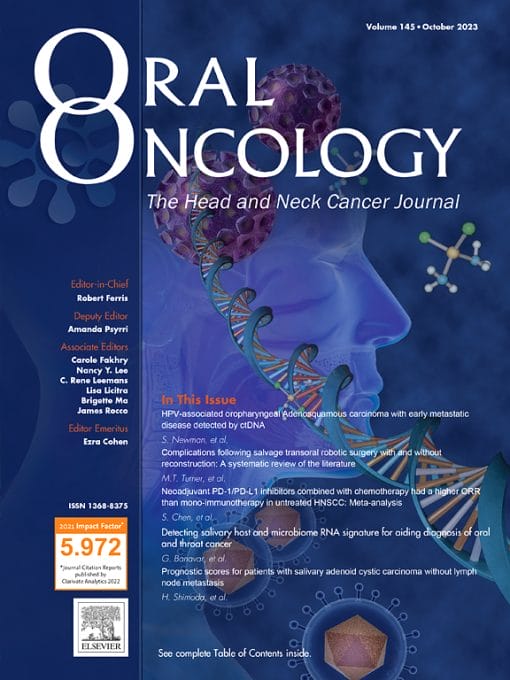 Oral Oncology: Volume 136 to Volume 147 2023 PDF