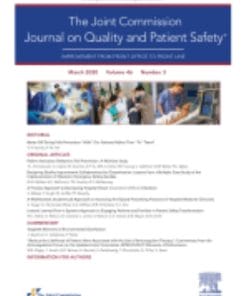 The Joint Commission Journal on Quality and Patient Safety: Volume 46 (Issue 1 to Issue 12) 2020 PDF