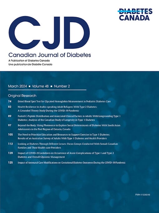 Canadian Journal of Diabetes: Volume 48 (Issue 1 to Issue 2) 2024 PDF
