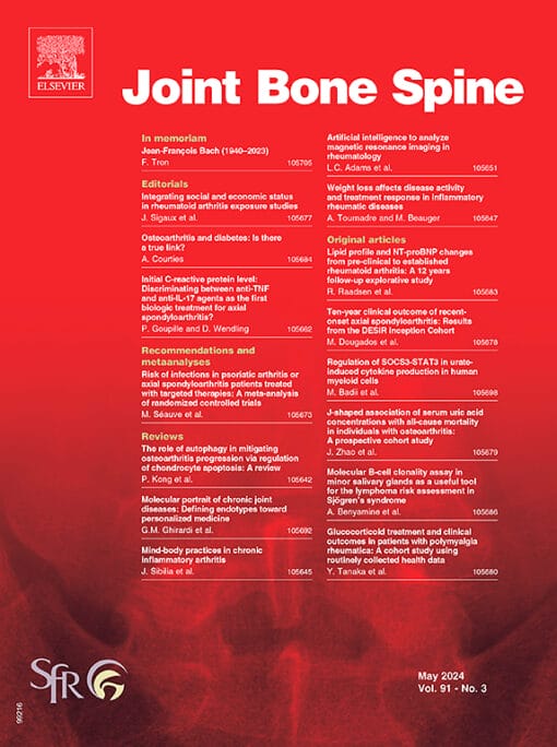 Joint Bone Spine: Volume 91 (Issue 1 to Issue 3) 2024 PDF