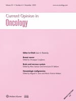 Current Opinion in Oncology: Volume 35 (1 – 6) 2023 PDF