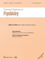 Current Opinion in Psychiatry: Volume 35 (1 – 6) 2022 PDF