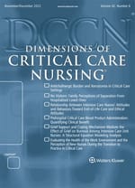 Dimensions of Critical Care Nursing: Volume 42 (1 – 6) 2023 PDF
